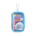 Japan Peanuts Clear Mini Pouch - Snoopy & Woodstock : Night Blue - 3