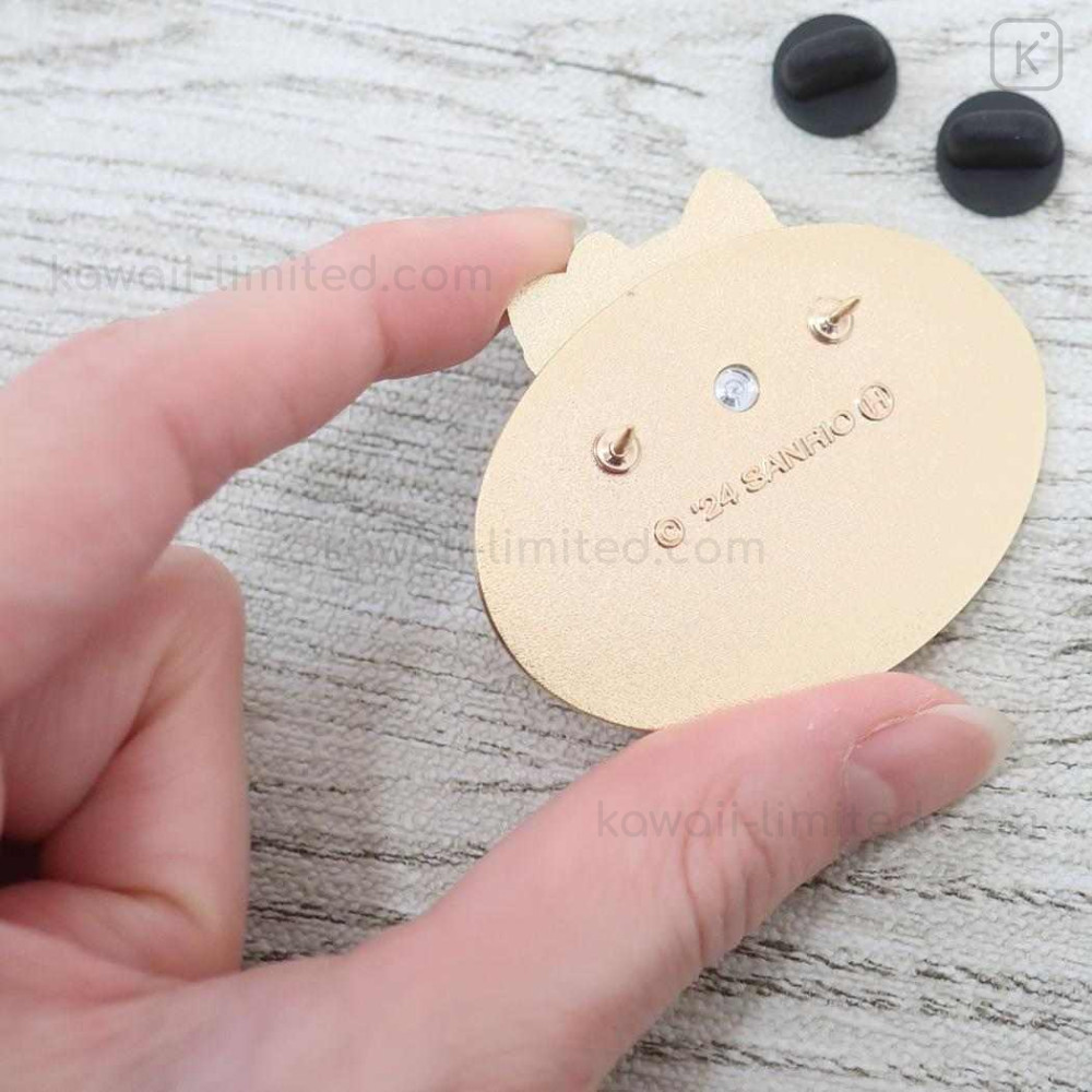 Japan Sanrio Pin Badge - Hello Kitty 50th Anniversary Milk
