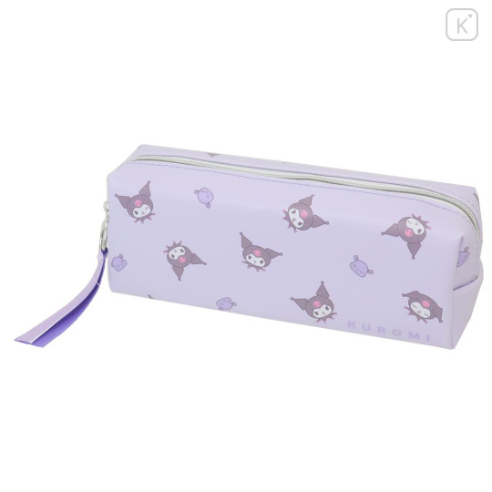 Japan Sanrio Slim Pen Case - Kuromi : Face Purple - 1