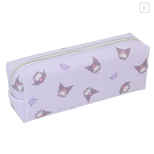 Japan Sanrio Slim Pen Case - Kuromi : Face Purple - 2