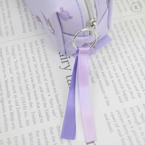 Japan Sanrio Slim Pen Case - Kuromi : Face Purple - 4