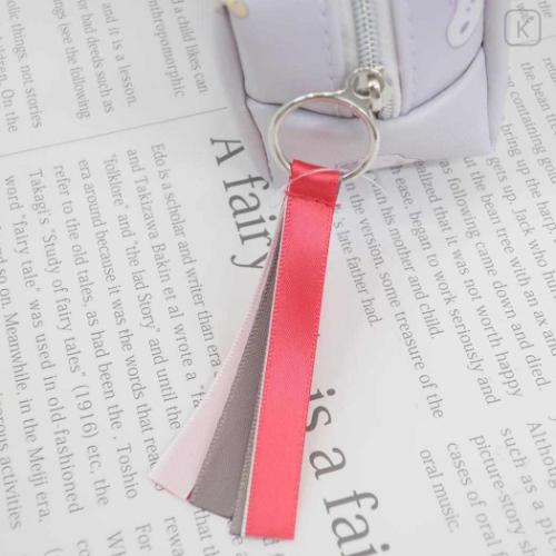 Japan Peanuts Pen Pouch Pencil Case - Snoopy & Woodstock : Face Grey - 4