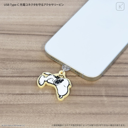 Japan Peanuts USB Type-C Connector Charm - Snoopy : Good Night - 4