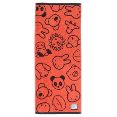 Japan Miffy Jacquard Face Towel - Miffy : Animals Orange Red