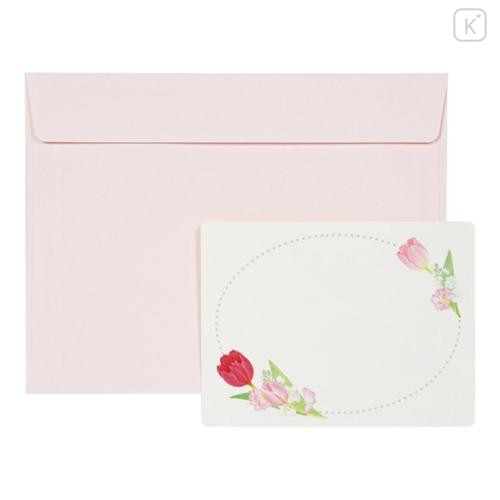 Japan Sanrio 3D Greeting Card - Spring Tulip White Vase - 4