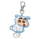 Japan Crayon Shin-chan Rubber Reel Keychain - Shinnosuke Nohara & Shiro