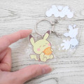 Japan Pokemon Acrylic Keychain 3 Charm - Milcery & Pichu & Pikachu & Tandemaus : Pokepeace - 2