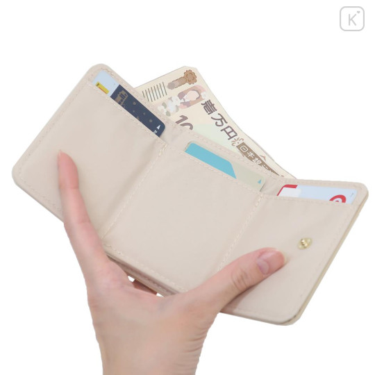 Japan Miffy Trifold Wallet - Miffy : Gold Beige Embossed - 3