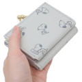 Japan Peanuts Trifold Wallet - Snoopy : Gold Grey Embossed - 2