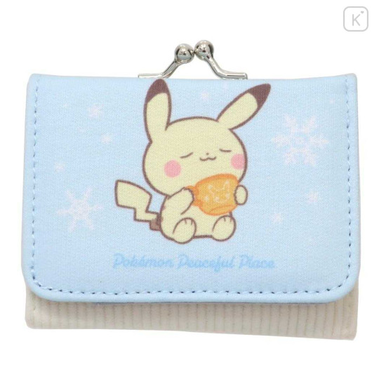 Japan Pokemon Trifold Wallet - Pikachu & Tandemaus : Pokepeace - 1
