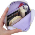 Japan Sanrio Round Mini Pouch - Kuromi : Gold Ribbon - 3