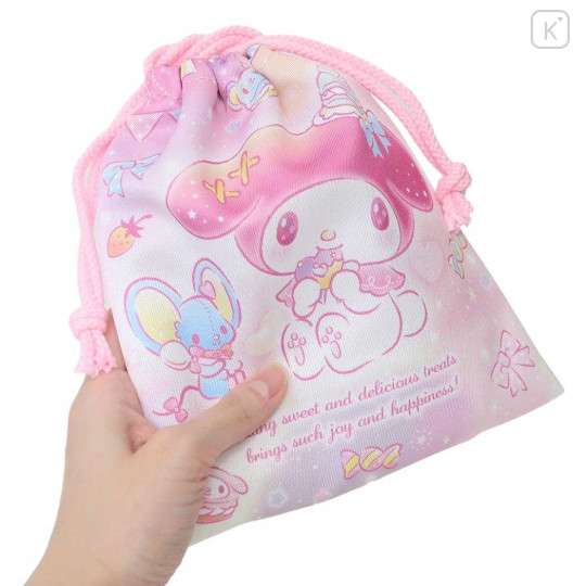 Japan Sanrio Drawstring Pouch - My Melody : Delicious Treats - 2