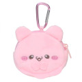 Japan Loveez Mascot Mini Pouch with Carabiner - Pyonchi Flat - 1