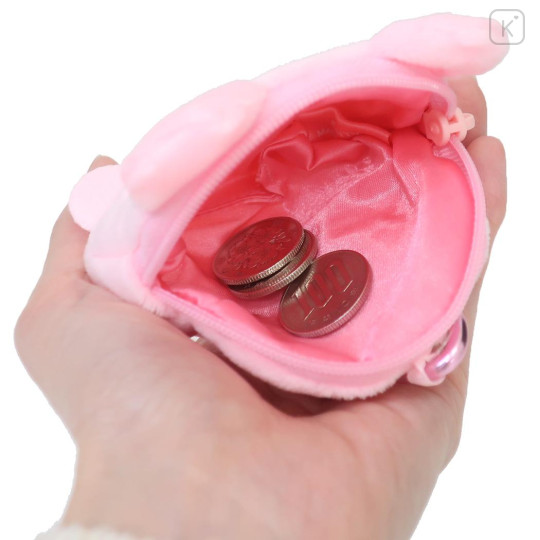 Japan Loveez Mascot Mini Pouch with Carabiner - Pyonchi Flat - 3