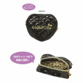 Japan Sanrio Quilted Heart Pouch - Hello Kitty : Y2k Houndstooth Enamel Black - 2