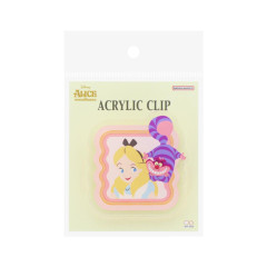 Japan Disney Acrylic Clip - Alice & Cheshire Cat : Weird Wavy