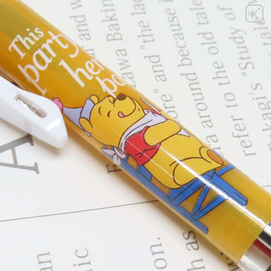 Japan Disney Jetstream 3 Color Multi Ballpoint Pen - Piglet & Pooh : Hero Party - 2