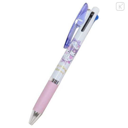 Japan Sanrio Jetstream 3 Color Multi Ballpoint Pen - Kuromi & My Melody : Strawberry Flower - 1
