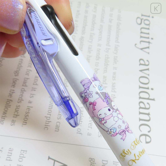 Japan Sanrio Jetstream 3 Color Multi Ballpoint Pen - Kuromi & My Melody : Strawberry Flower - 2