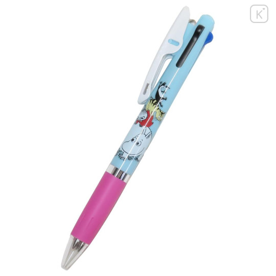 Japan Moomin Jetstream 3 Color Multi Ballpoint Pen - Little My & Moomintroll : Friends Blue Pink - 1