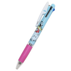 Japan Moomin Jetstream 3 Color Multi Ballpoint Pen - Little My & Moomintroll : Friends Blue Pink
