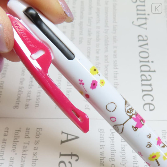 Japan Moomin Jetstream 3 Color Multi Ballpoint Pen - Little My : Flower - 2