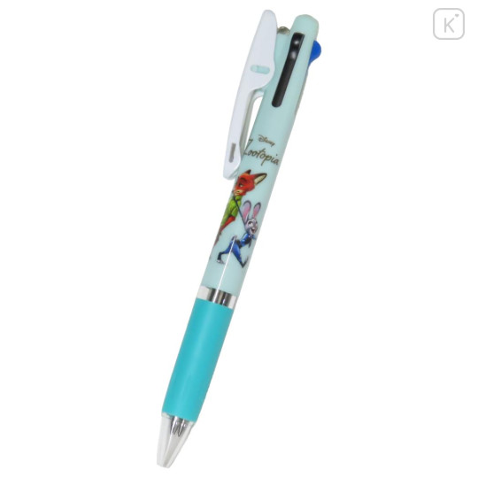 Japan Disney Jetstream 3 Color Multi Ballpoint Pen - Zootopia : Green - 1