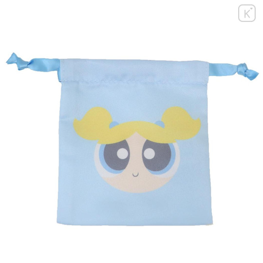 Japan The Powerpuff Girls Mini Drawstring Pouch - Bubbles Face Smile - 1