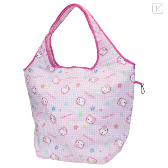 Japan Sanrio Insulated Cooler Lunch Bag - Hello Kitty : Y2k Houndstooth Pink - 1