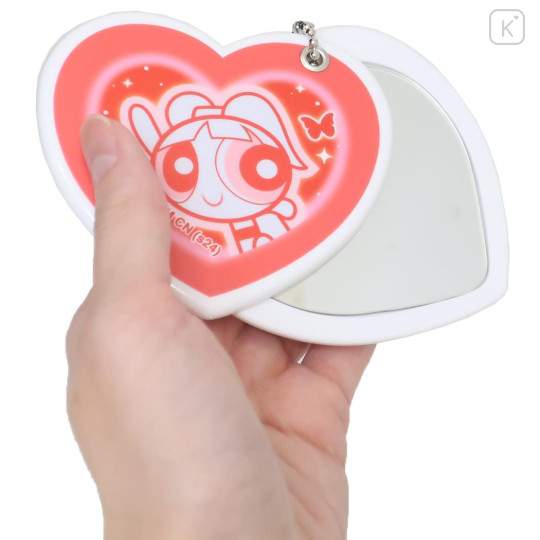 Japan The Powerpuff Girls Slide Mirror - Blossom Heart Red - 3