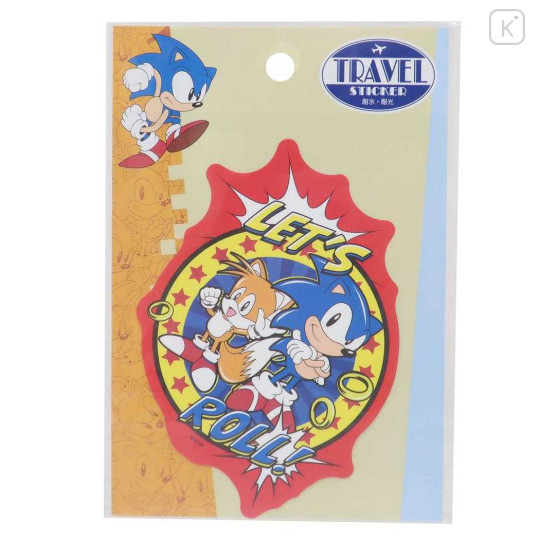 Japan Sonic the Hedgehog Vinyl Sticker - Let's Roll - 1