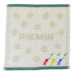 Japan Pikmin Mini Towel Jacquard Handkerchief - Beige Green