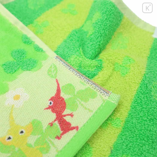 Japan Pikmin Mini Towel Jacquard Handkerchief - Green - 2