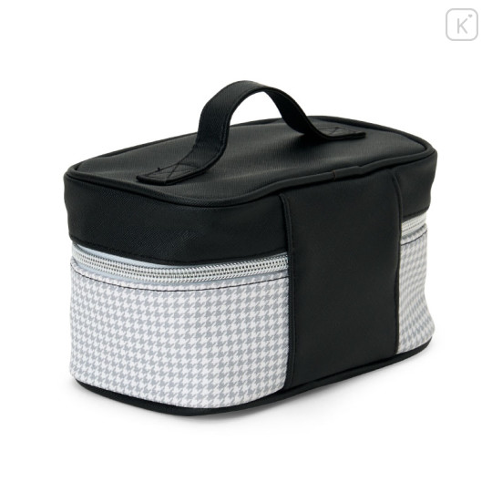 Japan Sanrio Vanity Pouch - Hello Kitty : Monotone Houndstooth - 2