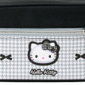 Japan Sanrio Vanity Pouch - Hello Kitty : Monotone Houndstooth - 4