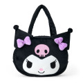 Japan Sanrio Original Face-shaped Tote Bag - Kuromi - 1
