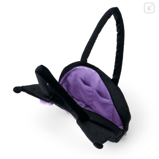 Japan Sanrio Original Face-shaped Tote Bag - Kuromi - 3