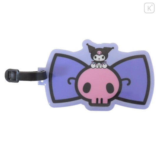 Japan Sanrio Luggage Tag - Kuromi : Purple Ribbon - 1