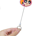 Japan The Powerpuff Girls Rubber Reel Keychain - Bubbles Flying - 3