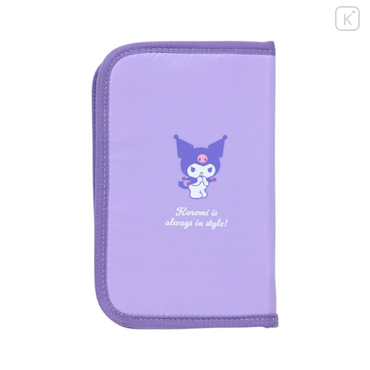 Japan Sanrio Multifunctional Flat Pouch - Kuromi : Ribbon - 2