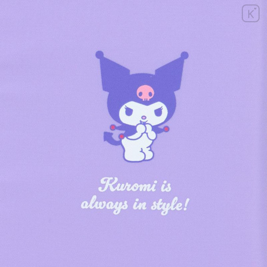 Japan Sanrio Multifunctional Flat Pouch - Kuromi : Ribbon - 4