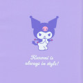 Japan Sanrio Multifunctional Flat Pouch - Kuromi : Ribbon - 4