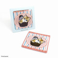 Japan Mofusand Chenille Weave Towel Handkerchief - Retro Cupcake Pink - 2