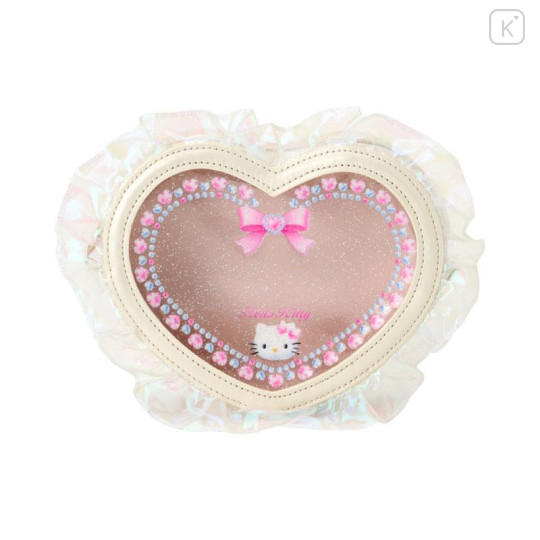 Japan Sanrio Heart-shaped Clear Pouch - Hello Kitty : Ballet Core - 1