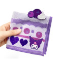 Japan Sanrio Embroidered Mini Towel - Kuromi : Fruit Grape - 2