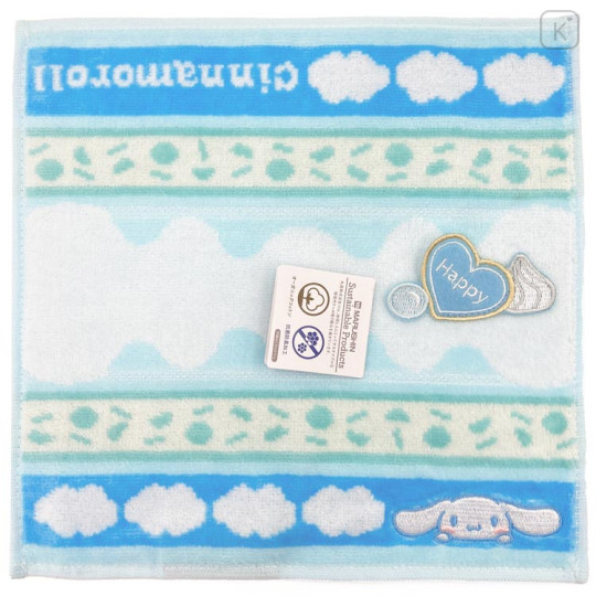 Japan Sanrio Embroidered Mini Towel - Cinnamoroll : Cream - 1
