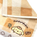 Japan Sanrio Embroidered Mini Towel - Pompompurin : Gingham Caramel - 2
