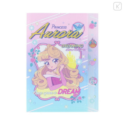 Japan Disney 5 Pockets A4 Index Holder - Aurora : Disney Princess Japan Girl Comic - 1