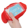 Japan Sanrio Face Pass Case Coin Case with Reel - My Melody : Toddler Red - 2
