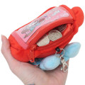Japan Sanrio Face Pass Case Coin Case with Reel - My Melody : Toddler Red - 3